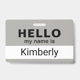 こんにちは私の名前 – ビジネスカスタム従業員名 バッジ