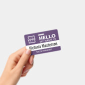 こんにちは私の名前 – ビジネスカスタム従業員名 バッジ (手持ち)