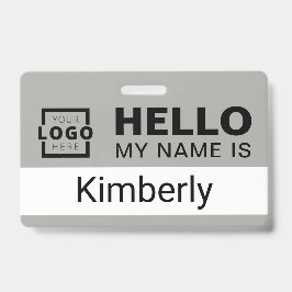 こんにちは私の名前 – ビジネスカスタム従業員名 バッジ