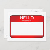 こんにちは私の名前… ポストカード (正面/裏面)