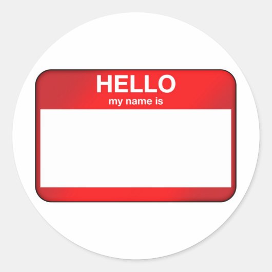 こんにちは私の名前… ラウンドシール (正面)