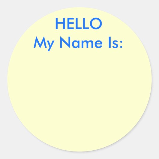 こんにちは私の名前: ラウンドシール (正面)