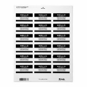 こんにちは私の名前： ラベル (フルシート)