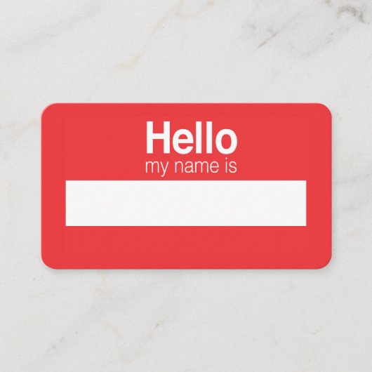 こんにちは私の名前 名刺 (正面)