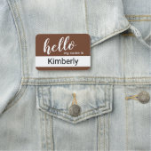 こんにちは私の名前 – 書モダン道のカスタム 名札 (インサイチュ)