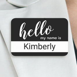 こんにちは私の名前 – 書モダン道のカスタム 名札