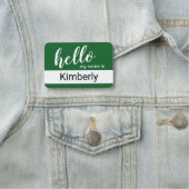 こんにちは私の名前 – 書モダン道のカスタム 名札 (インサイチュ)