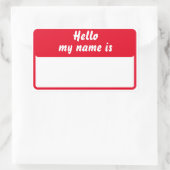 こんにちは私の名前 長方形シール (バッグ)