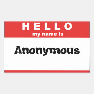 こんにちは私の名前 長方形シール