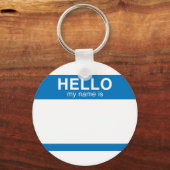 こんにちは私の名前 – Blue キーホルダー (正面)