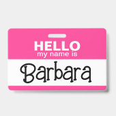 こんにちは私の名前 – Pink – ハロウィンカスタムの衣装 バッジ (裏面)