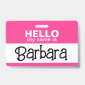 こんにちは私の名前 – Pink – ハロウィンカスタムの衣装 バッジ (正面)