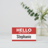 こんにちは私の名前 – red – ビジネス連絡情報 名刺 (スタンド正面)