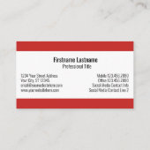 こんにちは私の名前 – red – ビジネス連絡情報 名刺 (裏面)