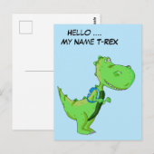 こんにちは私の名前TRex ポストカード (正面/裏面)