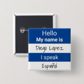 こんにちは私の名話前 缶バッジ (正面&裏面)