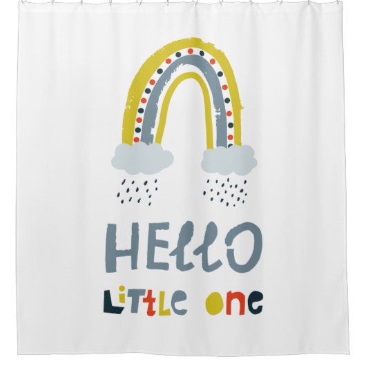 こんにちは私の小さな虹 シャワーカーテン (正面)