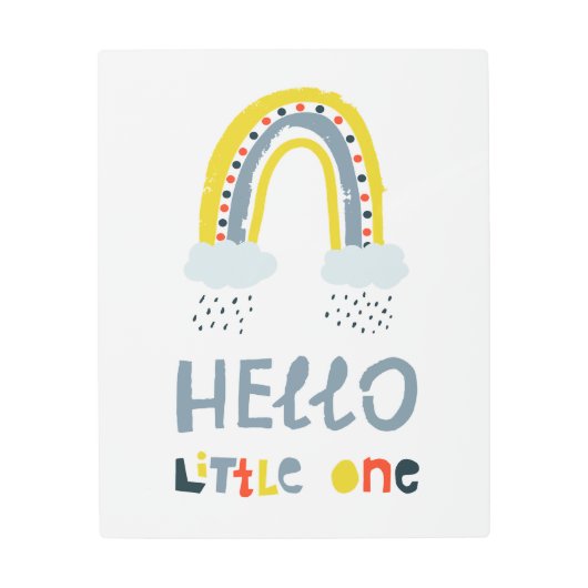 こんにちは私の小さな虹 メタルプリント (正面)