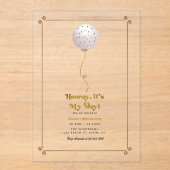 こんにちは私の日の紙吹雪バルーン誕生日パーティー アクリル招待状 (正面)