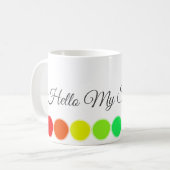 こんにちは私の日光のマグ コーヒーマグカップ (正面左)