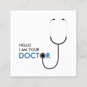 こんにちは私はあなたの医師一般開業医です スクエア名刺 (正面)