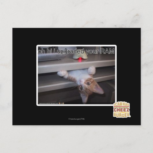 こんにちは私はあなたのRAMをアップグレードした ポストカード (正面)