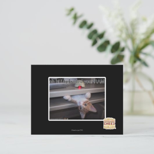 こんにちは私はあなたのRAMをアップグレードした ポストカード (スタンド正面)