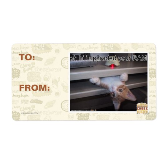 こんにちは私はあなたのRAMをアップグレードした ラベル (正面)