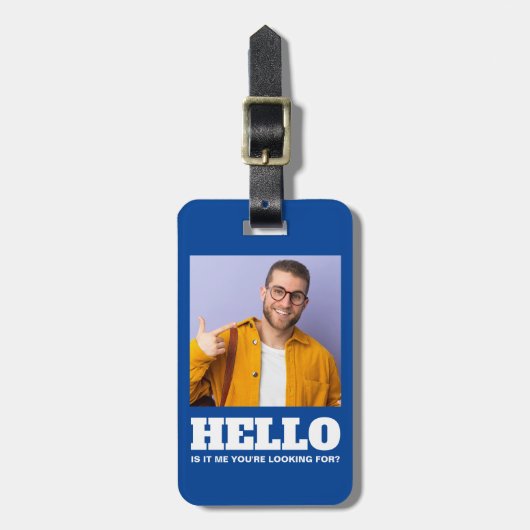 こんにちは私はあなたは探してカスタム写真 ラゲッジタグ (正面縦)