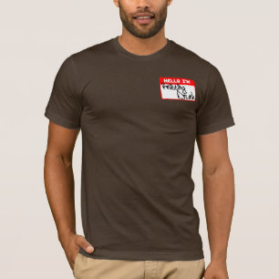 こんにちは私はあります… 飲まれる編むこと Tシャツ