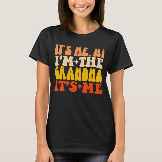 こんにちは私はおばあちゃん母の日 Tシャツ (正面)