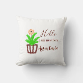 こんにちは私はここで新しい赤ちゃんシャワー子供のフローラリーフp クッション