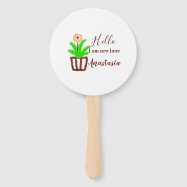 こんにちは私はここで新しい赤ちゃんシャワー子供のフローラリーフp ハンドファン