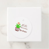 こんにちは私はここで新しい赤ちゃんシャワー子供のフローラリーフp フェイバータグ (インサイチュ)