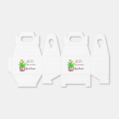 こんにちは私はここで新しい赤ちゃんシャワー子供のフローラリーフp フェイバーボックス (折り畳みなし)