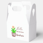 こんにちは私はここで新しい赤ちゃんシャワー子供のフローラリーフp フェイバーボックス (オープン)