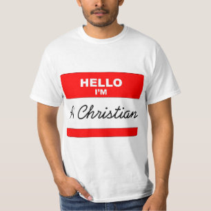 こんにちは私はクリスチャンです Tシャツ