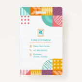 こんにちは私はバックバッジで緊急ラベルとbagde 2 バッジ (裏面)