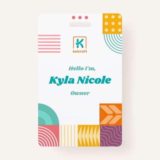 こんにちは私はバックバッジで緊急ラベルとbagde 2 バッジ (正面)