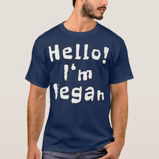 こんにちは私はビーガンおもしろい引用文 Tシャツ