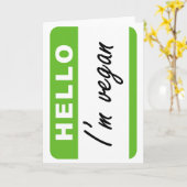 こんにちは私はビーガンです カード (黄色い花)
