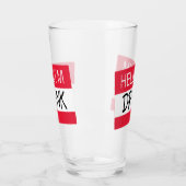 こんにちは私はユーモアで飲す タンブラーグラス (左)