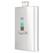 こんにちは私はリリーの多肉汁追加の名前の水色 フラスク (左)