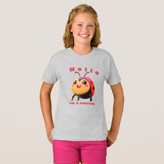 こんにちは私はレディバグです Tシャツ (正面フル)