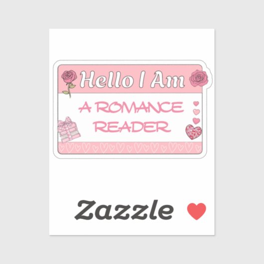 こんにちは私はロマンス読者の本の恋人おもしろい シール (シート)
