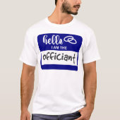 こんにちは私は役員の名結婚前バッジ Tシャツ (正面)