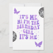 こんにちは私は私の誕生日時代誕生日招待状 招待状 (裏面)