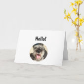 こんにちは私は魚の棒グリーティングカードが好き カード (黄色い花)