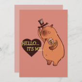 こんにちは私カピバラ 招待状 (正面/裏面)