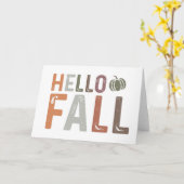 こんにちは秋ですね カード (黄色い花)